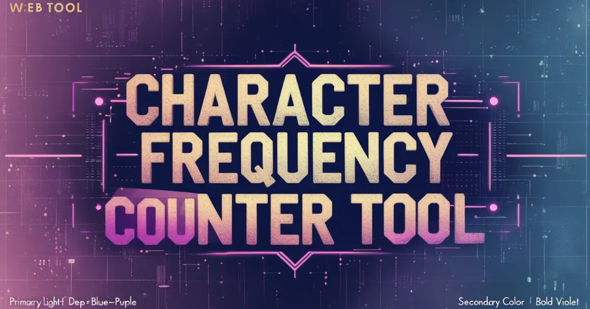 English Letter Frequency Counter Tool