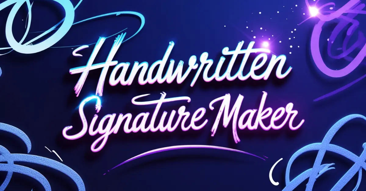 Free Handwritten Signature Maker Tool Online