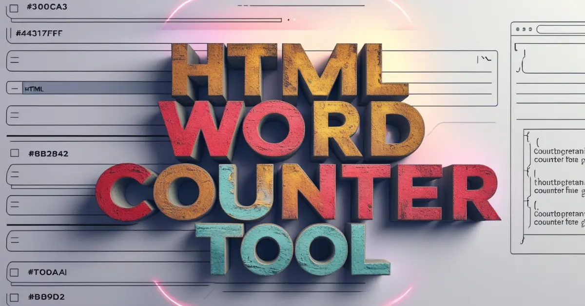 HTML Word Counter Tool Online