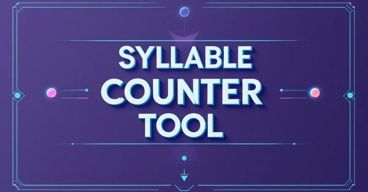 Online Syllable Counter and Analysis Tool