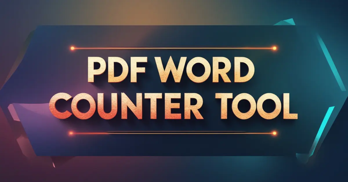 PDF Word Counter Tool Online