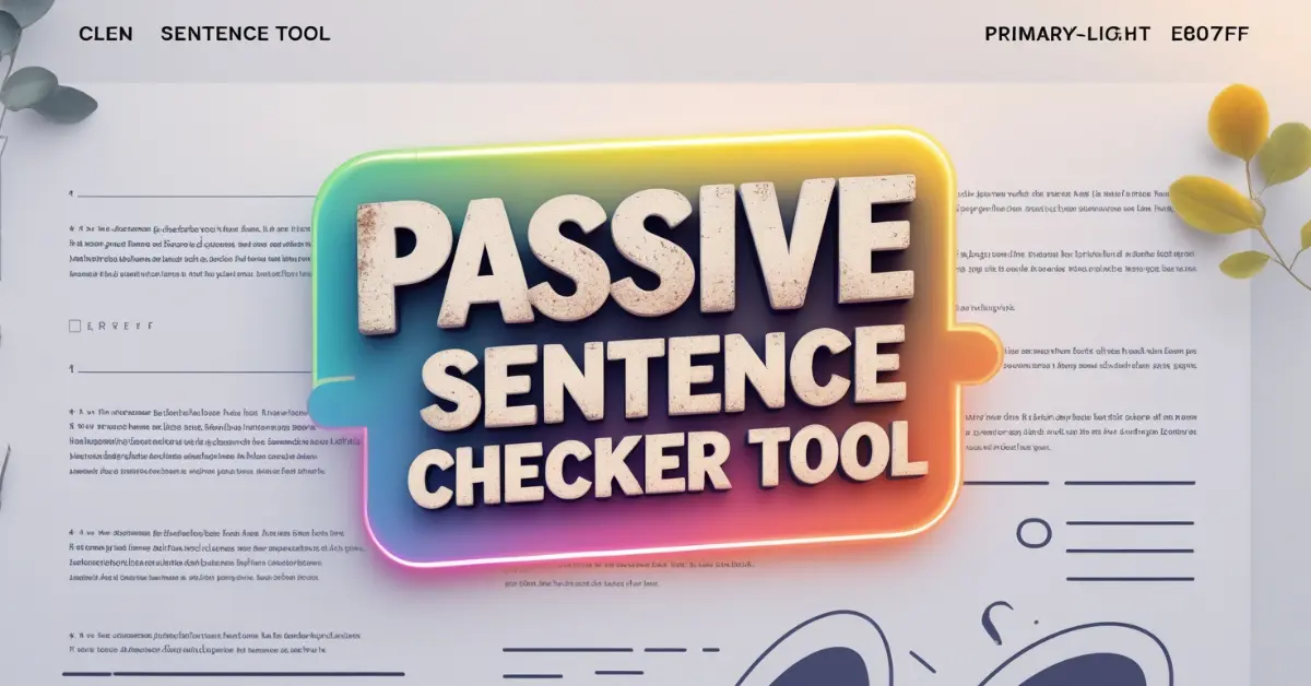 Passive Sentence Checker Tool